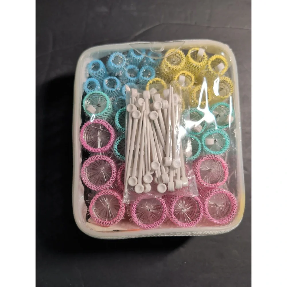 Conair Brush Rollers Tight & Bouncy Curls Brush Hair Rollers Short Hair 36 Piece